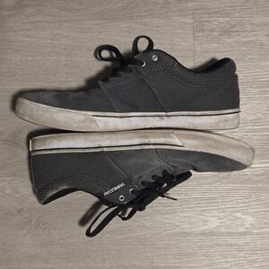 Supra Skylow Grey Suede & Canvas Skate Sneakers